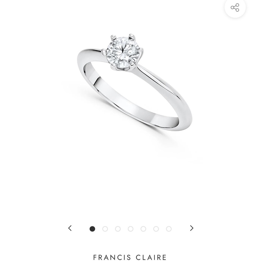 Francis Claire SILLA MOISSANITE RING- 0.42 CARAT DEF-COLOR GEMSTONE size 6